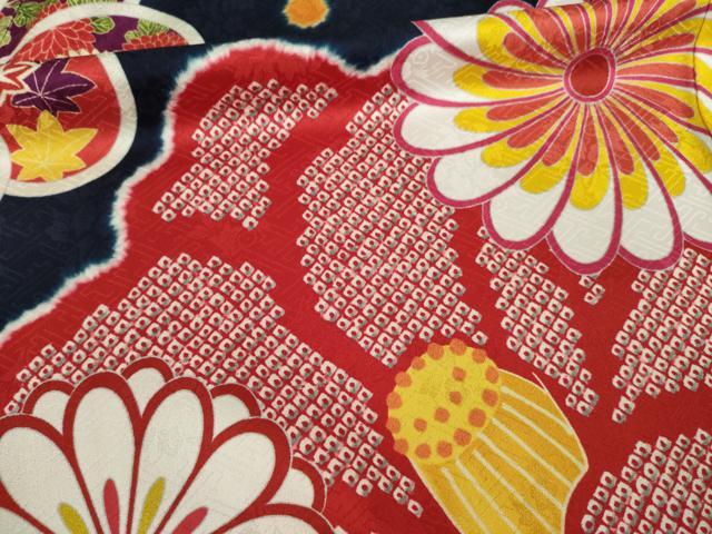 平和屋着物●豪華振袖 駒刺繍 絞り 吉祥舞花文 金彩 正絹 逸品 AAAT2215ck