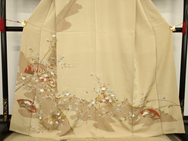 平和屋着物●訪問着 友禅 地紙花文 金彩 正絹 逸品 AAAT2226ck