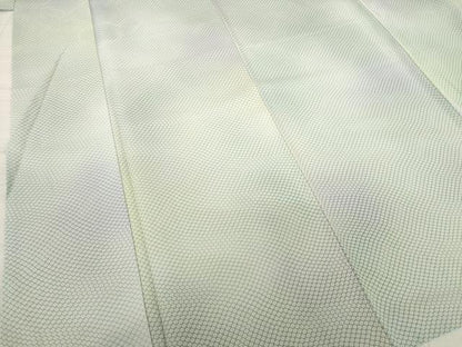 平和屋着物●お召　霞鹿の子文　暈し染め　正絹　逸品　AAAT2229ck