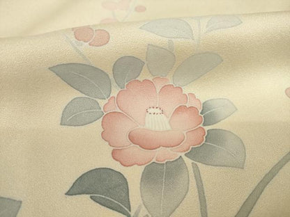平和屋着物●訪問着　友禅　作家物　枝花文　暈し染め　正絹　逸品　AAAT2259ck