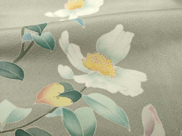 平和屋着物●京加賀糸目友禅作家 山崎巌 訪問着 枝花文 正絹 逸品 未使用 AAAT2260ck