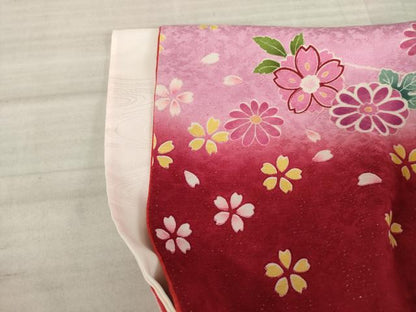 平和屋着物●豪華振袖 駒刺繍 流水舞花文 暈し染 銀通し地 正絹 逸品 AAAT2275ck