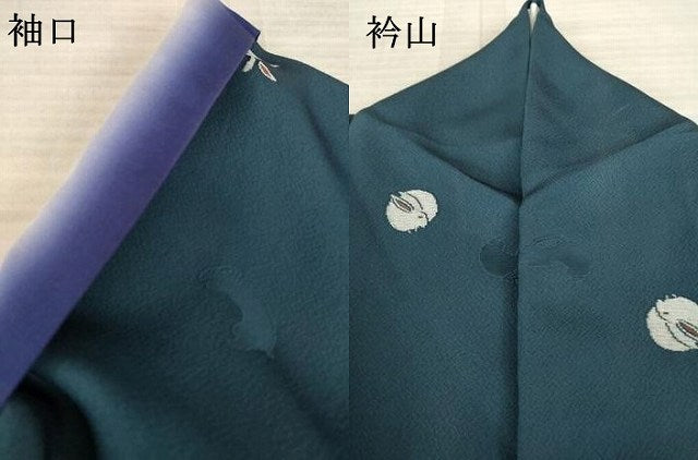 平和屋着物●上質な小紋　兎　正絹　逸品　AAAT2294ck
