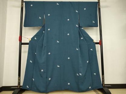 平和屋着物●上質な小紋　兎　正絹　逸品　AAAT2294ck