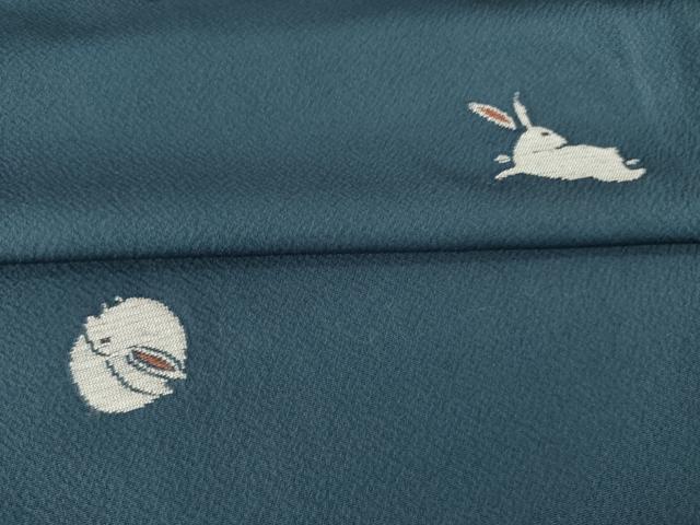 平和屋着物●上質な小紋　兎　正絹　逸品　AAAT2294ck