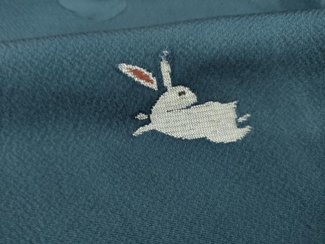 平和屋着物●上質な小紋　兎　正絹　逸品　AAAT2294ck