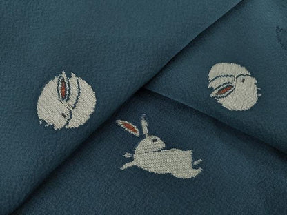 平和屋着物●上質な小紋　兎　正絹　逸品　AAAT2294ck