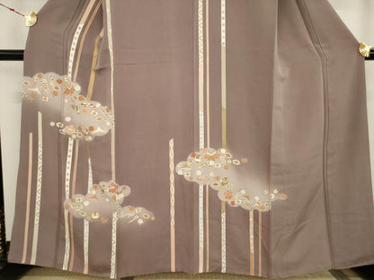 平和屋着物●訪問着 駒刺繍 宝づくし 金彩 正絹 逸品 AAAT2300ck