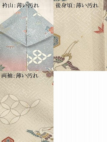 平和屋着物□訪問着 草花文 暈し染め 金彩 やまと誂製 正絹