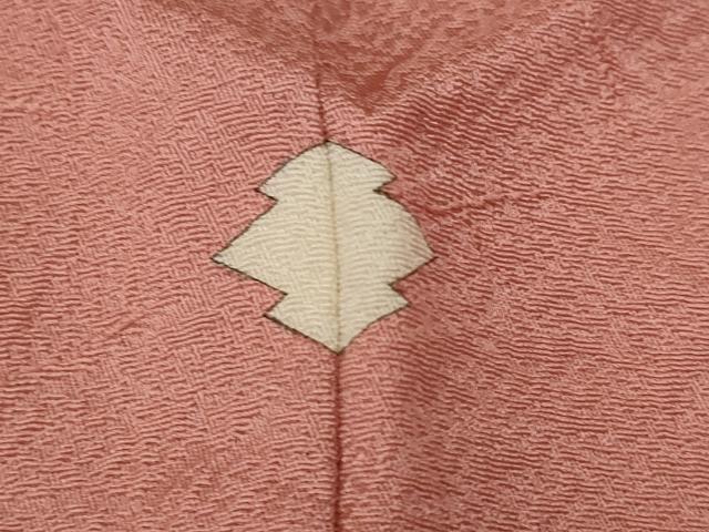 平和屋着物●上質な色無地　紋意匠　薄紅色　正絹　逸品　AAAT2660st