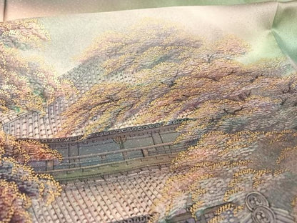 平和屋着物●染織界の匠　村松祥三　色留袖　手描き　東大寺　二月堂参道　暈し染め　金彩　正絹　逸品　AAAT3007np