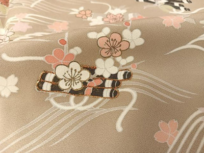平和屋着物●創業460年・千總　訪問着　駒刺繍　花筏　金糸　金彩　西武百貨店扱い　正絹　逸品　AAAT3040np