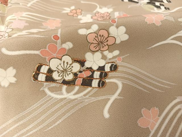 平和屋着物●創業460年・千總　訪問着　駒刺繍　花筏　金糸　金彩　西武百貨店扱い　正絹　逸品　AAAT3040np