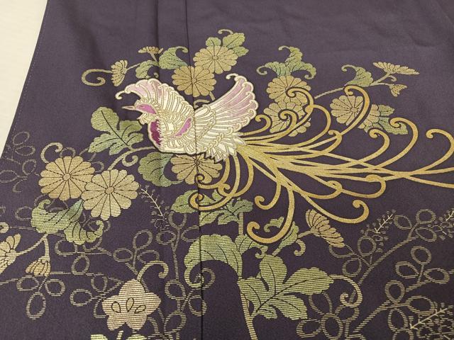 平和屋着物●本貝紫作家　西山和垣　色留袖　鳳凰菊唐草　鈴乃屋扱い　正絹　逸品　未使用　AAAT3079np　