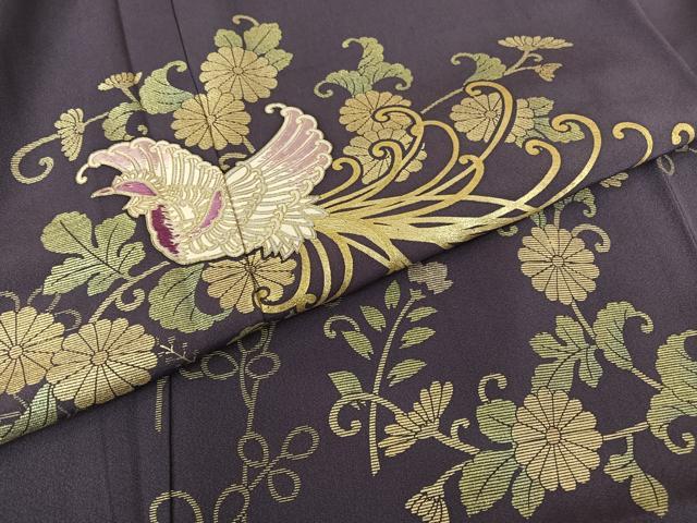 平和屋着物●本貝紫作家　西山和垣　色留袖　鳳凰菊唐草　鈴乃屋扱い　正絹　逸品　未使用　AAAT3079np　