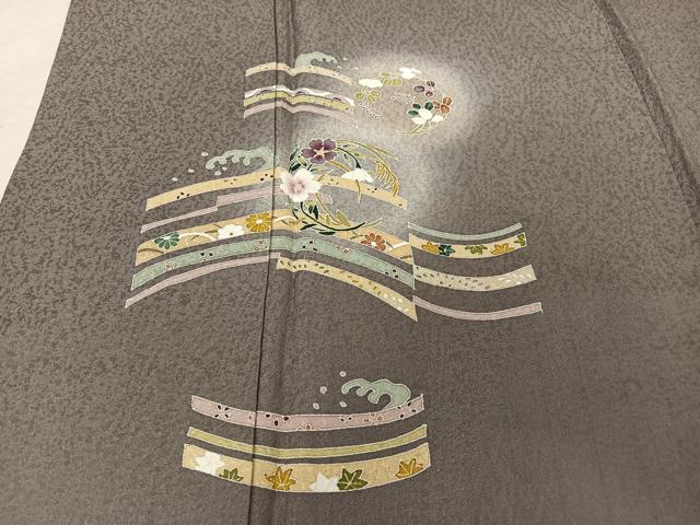 平和屋着物●訪問着 友禅 草花丸文 暈し染め 正絹 逸品 AAAT3083np