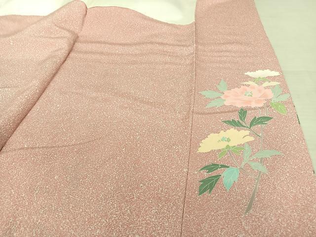 平和屋着物○訪問着 草花文 たたき染め 正絹 逸品 AAAT3090np