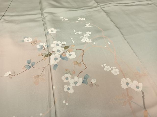 平和屋着物●訪問着 作家物 枝花文 暈し染め 正絹 逸品 AAAT3094np