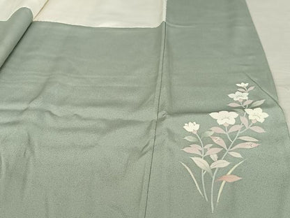 平和屋着物●訪問着 作家物 枝花文 暈し染め 正絹 逸品 AAAT3094np