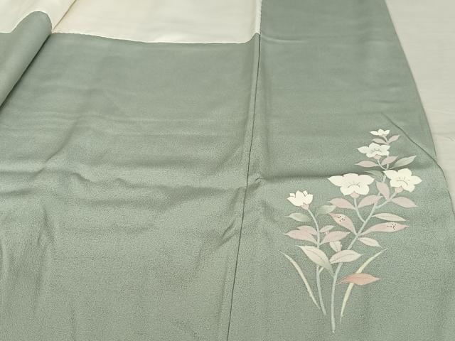 平和屋着物●訪問着 作家物 枝花文 暈し染め 正絹 逸品 AAAT3094np