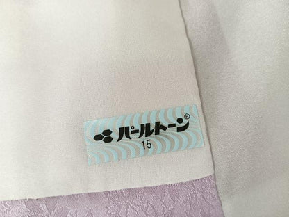 平和屋着物●訪問着 駒刺繍 枝桜 金糸 銀通し地 ロング丈 正絹 逸品 AAAT3144np