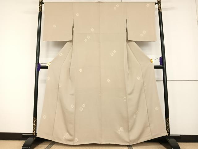 平和屋着物●上質な小紋 若松丸文 金彩 三越扱い 正絹 逸品 AAAT3145np