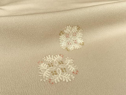 平和屋着物●上質な小紋 若松丸文 金彩 三越扱い 正絹 逸品 AAAT3145np