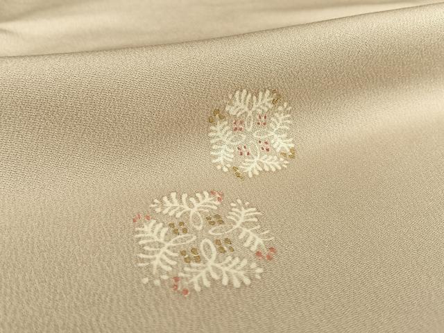 平和屋着物●上質な小紋 若松丸文 金彩 三越扱い 正絹 逸品 AAAT3145np