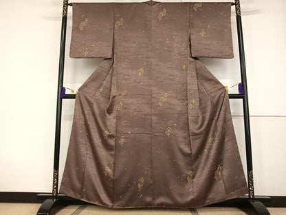 平和屋着物●創業460年・千總　小紋　花菱文　金彩　高島屋扱い　正絹　逸品　未使用　AAAT3147np