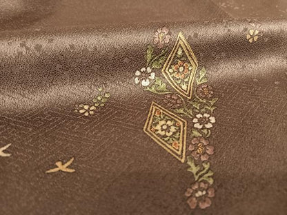 平和屋着物●創業460年・千總　小紋　花菱文　金彩　高島屋扱い　正絹　逸品　未使用　AAAT3147np