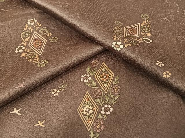 平和屋着物●創業460年・千總　小紋　花菱文　金彩　高島屋扱い　正絹　逸品　未使用　AAAT3147np