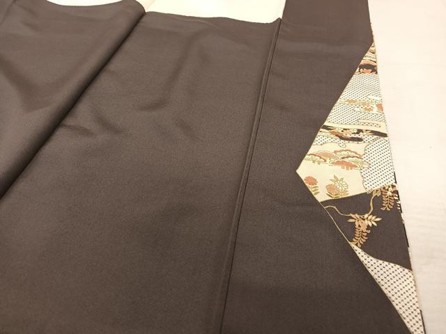平和屋着物●銀座きしや 訪問着 駒刺繍 桐 暈し染め 金彩 たとう紙付き 正絹 逸品 AAAT3153np