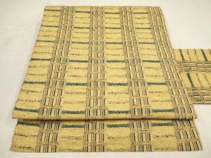 平和屋着物●米沢 スワセンイ 八寸名古屋帯 めがね織 吉野織 逸品 AAAT3780wj