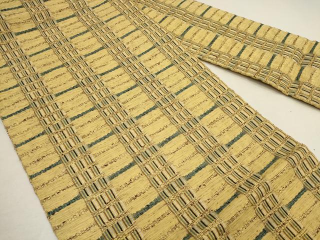 平和屋着物●米沢 スワセンイ 八寸名古屋帯 めがね織 吉野織 逸品 AAAT3780wj