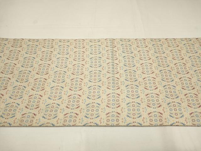 平和屋着物●九寸開き名古屋帯 花唐草丸文 金糸 正絹 逸品 AAAT3792wj