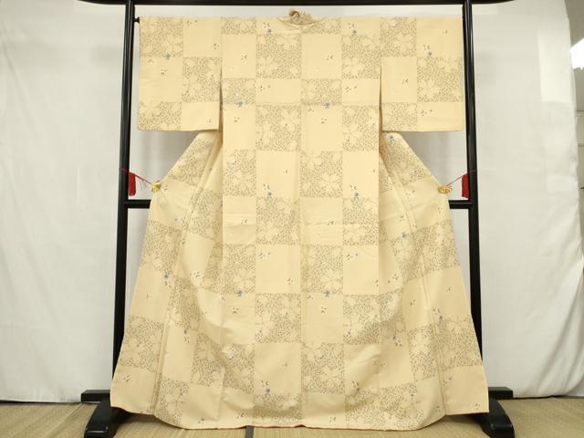平和屋着物●小紋　舞桜文　洗える着物　AAAT4395ma