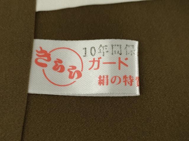 平和屋着物●上質な小紋 牡丹 黒地 正絹 逸品 AAAT5112ck