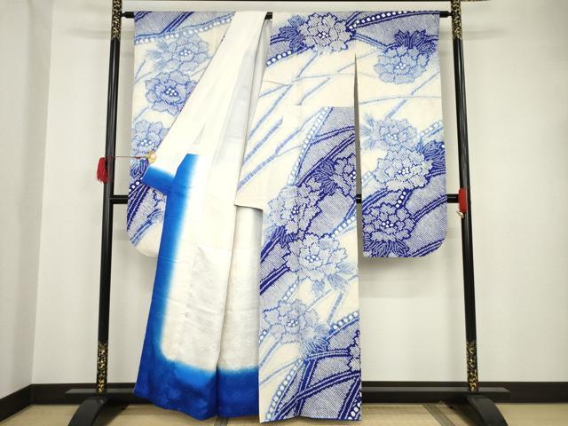 平和屋着物●豪華振袖　総絞り　舞花文　正絹　逸品　AAAT5115ck