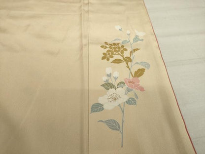 平和屋着物●訪問着 草花文 暈し染 金銀彩 正絹 逸品 AAAT5169ck