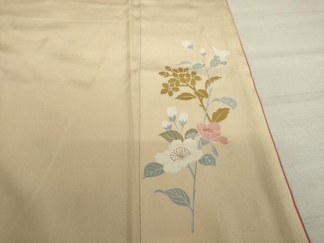平和屋着物●訪問着 草花文 暈し染 金銀彩 正絹 逸品 AAAT5169ck