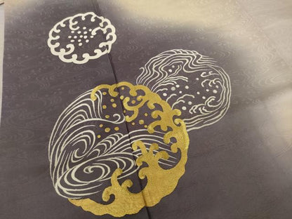 平和屋着物●豪華色留袖 立波丸文 暈し染 金銀糸 金彩 正絹 逸品 AAAT5197ck