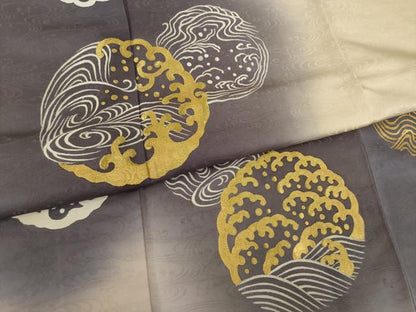 平和屋着物●豪華色留袖 立波丸文 暈し染 金銀糸 金彩 正絹 逸品 AAAT5197ck