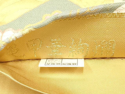 平和屋本店●六通柄袋帯　唐織　亀甲華絢爛　正絹　逸品　AAAT6553ay
