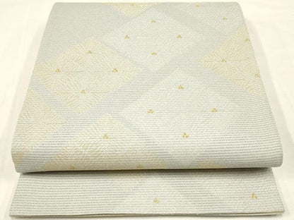 平和屋本店●六通柄袋帯　松菱文　金銀糸　正絹　逸品　AAAT6556ay