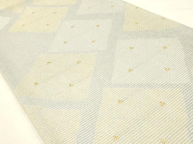 平和屋本店●六通柄袋帯　松菱文　金銀糸　正絹　逸品　AAAT6556ay