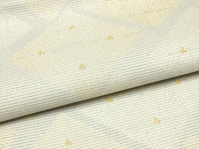 平和屋本店●六通柄袋帯　松菱文　金銀糸　正絹　逸品　AAAT6556ay