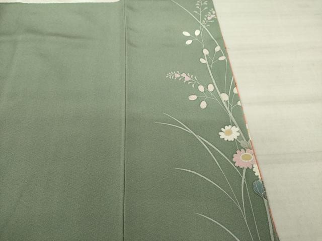 平和屋着物●訪問着 作家物 草花文 暈し染 金銀彩 正絹 逸品 AAAT6601ck