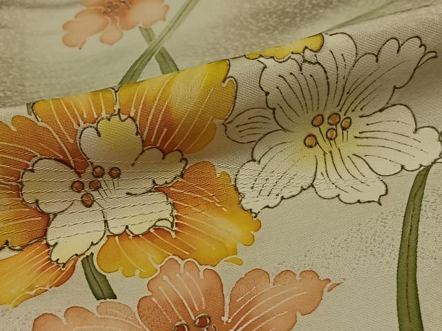 平和屋着物□訪問着 草花文 暈し染め 金彩 正絹 逸品 AAAT6840mf