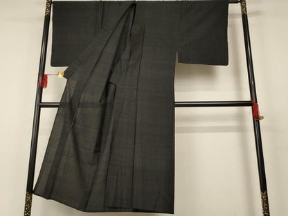 平和屋着物▽男性 紬 単衣 十字絣 正絹 逸品 AAAT7066iu
