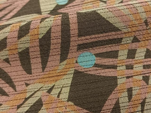 平和屋着物▽上質な小紋 単衣 笹文 正絹 逸品 AAAT7311fy